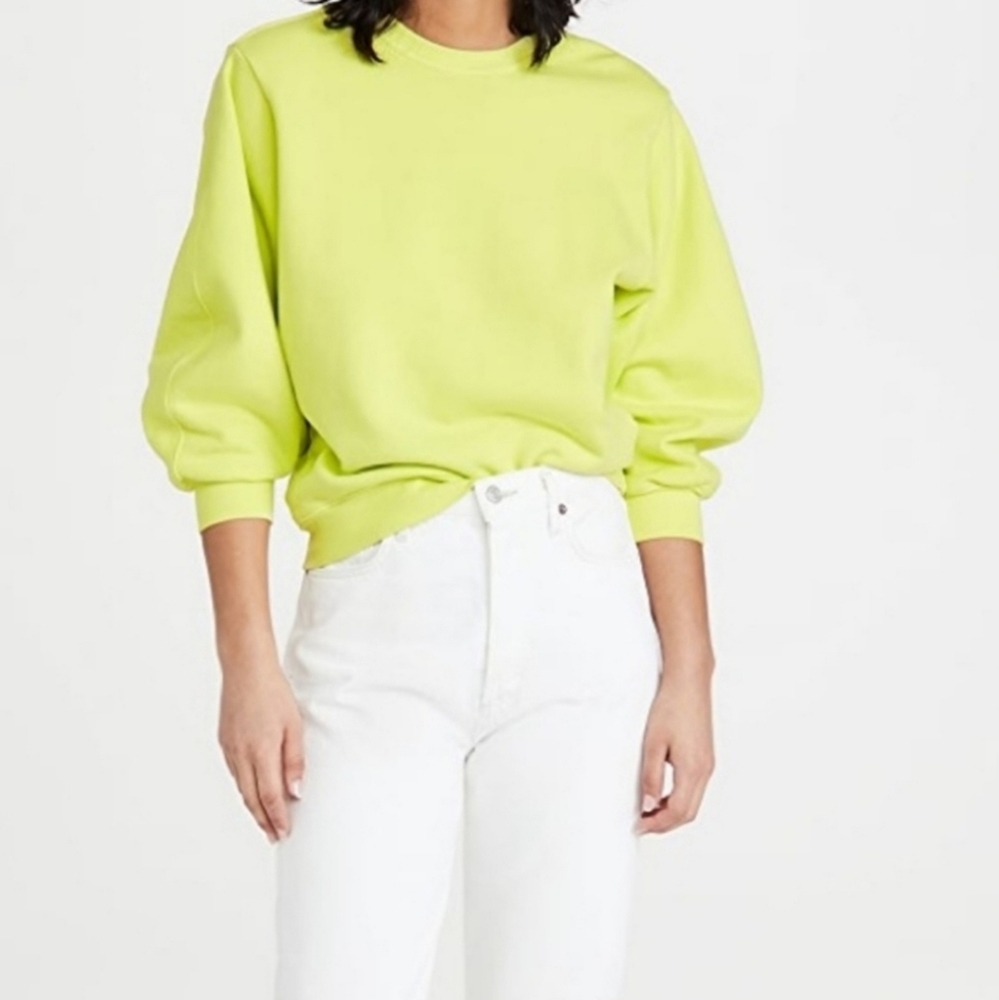 Agolde Lime Green Crew Neck Sweater
